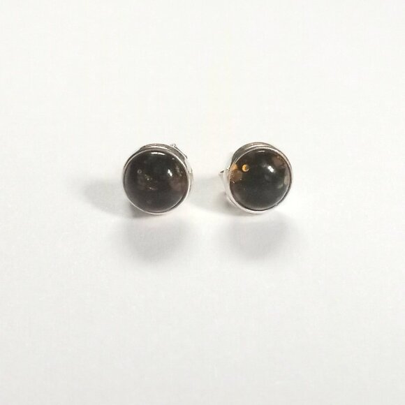 Baltic Amber Sterling Silver 925 Stud Earrings Women's Jewelry Gem Formal Classi - Picture 6 of 6